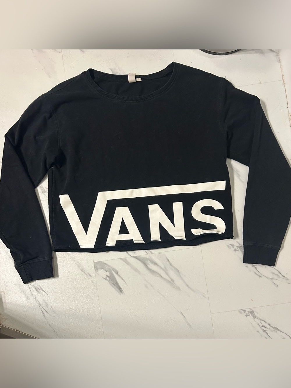 Vans Y2K Black Cropped pullover Sweatshirt (L)